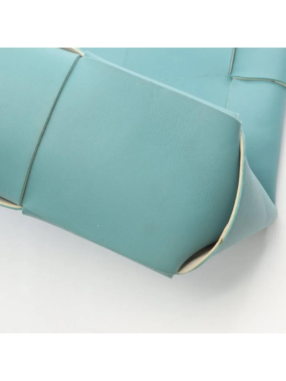 Bottega Veneta Tote the Arco Large Intrecciato Light Blue Leather